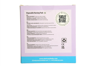 SteriCare Disposable Nursing Breast Pads, Pack of 36